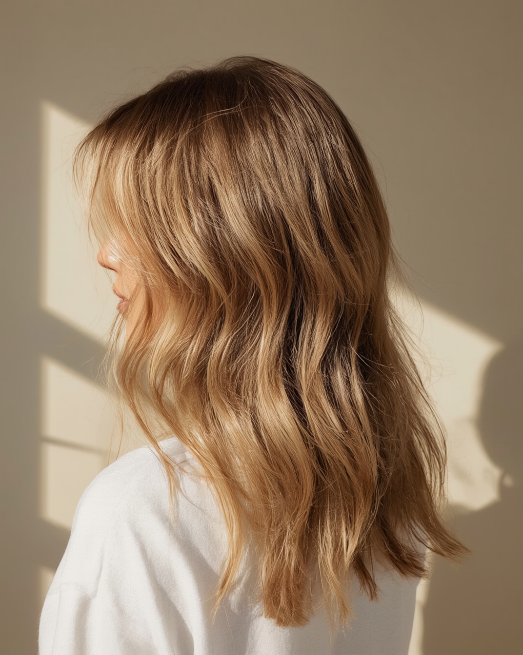 Balayage blond et wavy naturel